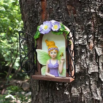 Fairy Window For Tree Glow In The Dark Outdoor Home Decor Fairy House Decor • £23.57