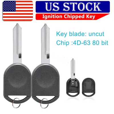 2 For 2005 2006 2007 2009 Ford F150 Ignition Chip Car Key Transponder 80 Bit • $12.89