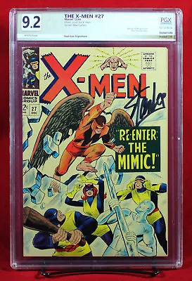 X-MEN #27 PGX 9.2 NM- Near Mint Minus - Signed STAN LEE - THE MIMIC!!!  +CGC!!! • $1500