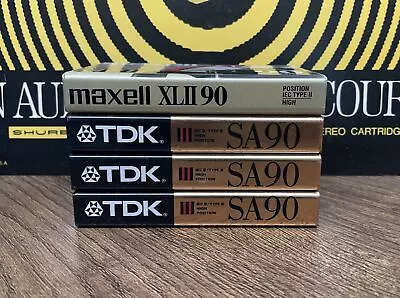 TDK SA90 Maxell XLII Type II 90 Minute Blank Cassette Tape Lot New Sealed • $29.99