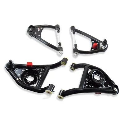 Front Tubular Upper & Lower Control Arms Set Black For Camaro 67-69 Nova 68-74 • $239.68