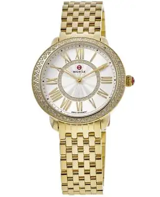New Michele Serein Mid 18k Gold-Plated Diamond Women's Watch MWW21B000161 • $1903.71