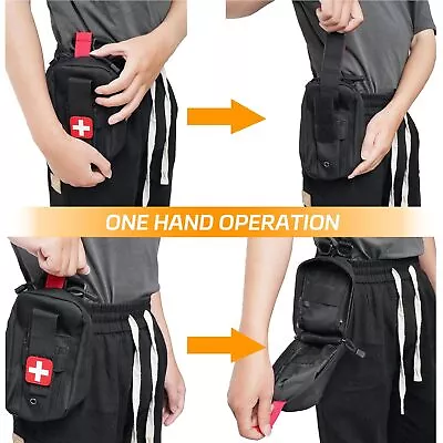 Tactical Emergency EDC EMT Pouch Medical First Aid Kit Military Molle Trauma Bag • $10.99