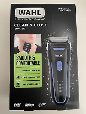 Wahl Cordless Clean & Close Wet/Dry Electric Shaver Waterproof & Rechargeable ✅️ • £32.95