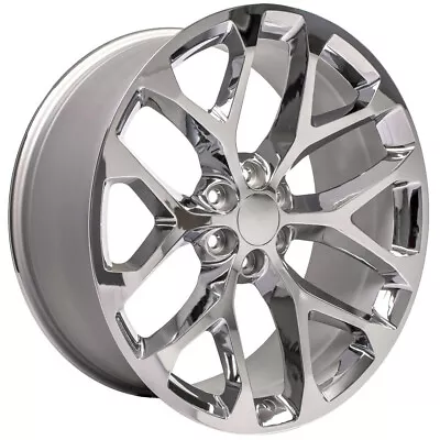 Chrome 24  Snowflake Single Wheel For Chevy Silverado Tahoe GMC Sierra Yukon • $380