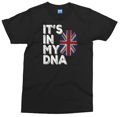 IT’S IN MY DNA T-shirt Unisex British Flag Tee Union Jack Top UK Ethnicity Shirt • £11.49