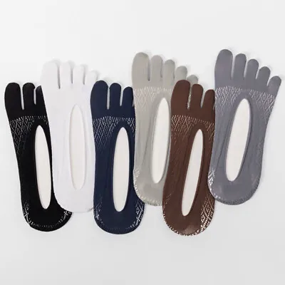 Men Socks Ankle Sock Silk Socks Toe Socks Hosiery Ultra-thin Breathable Elastic • $0.99