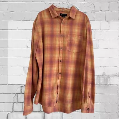 Cotton On Garments Mens L Camden Sunset Ombre Check Flannel Button-Up Shirt • $18.60