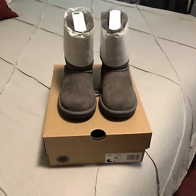 Ugg T Bailey Bow II Boot (Grey) Youth Child Little Kid (Size 10) NEW IN BOX • $89.99