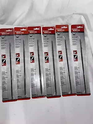 Lot Of (6) Nicholson Round Chainsaw Files 8 X 3/16” Fine Finish T01765 • $36