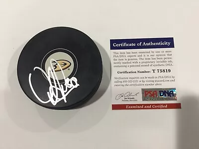 Viktor Fasth Signed Autographed Anaheim Ducks Puck PSA DNA COA A • $29.99