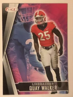 2022 Sage Draft Football Quay Walker Georgia Bulldogs Rookie #45 Football Uga • $1.99