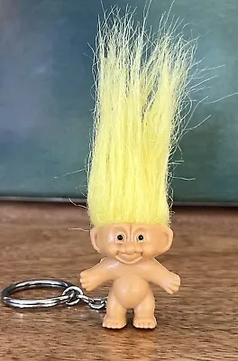 Russ Mini Troll Doll Keychain With Yellow Hair • $9.99