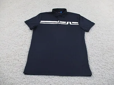J Lindeberg Shirt Mens Large Blue Slim Golf Preppy Polyester Modern Preppy • $28