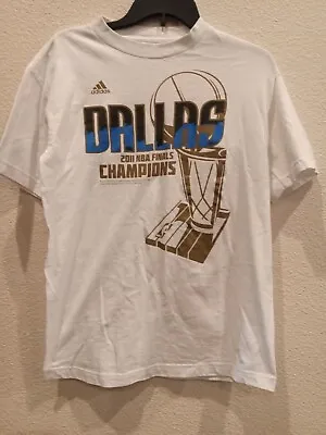 $50 • Buy Adidas 2011 Dallas Mavericks NBA Championship Men’s White Size Medium Shirt