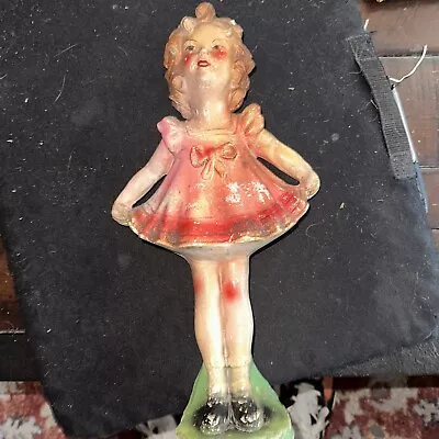 Vintage 14” 1930s Shirley Temple Chalkware Figurine  Chalk Ware • $100