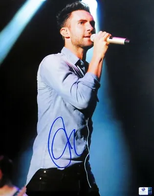 Adam Levine Signed Autographed 11X14 Photo Maroon 5 The Voice Singing GV806022 • $149.99