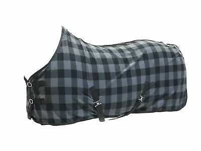 Best On Horse Fleece Cooler Rug Check Black And Strawberry  • £19.99