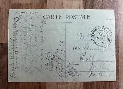 WW1 Postcard. OAS. Passed By Censor. Napoleon Tomb France. Dublin Ireland 1919 • £6