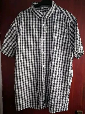 KANGAROO Poo Mens Short Sleeve Shirt Size XXL(2XL)Black White Check|WORN ONCE UK • £12.50