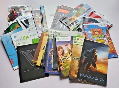 X Box 360/Nintendo Wii/DS Playstation Video Game Manuals Multi Listing • £1.25
