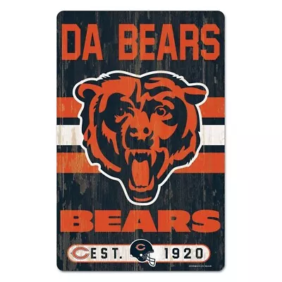 CHICAGO BEARS ~ Official NFL 11x17 Da Bears EST 1920 Decor Wood Sign ~ New! • $29.90