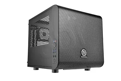 Thermaltake Core V1  SPCC Mini ITX Cube Computer Chassis - Black Open Box • $30