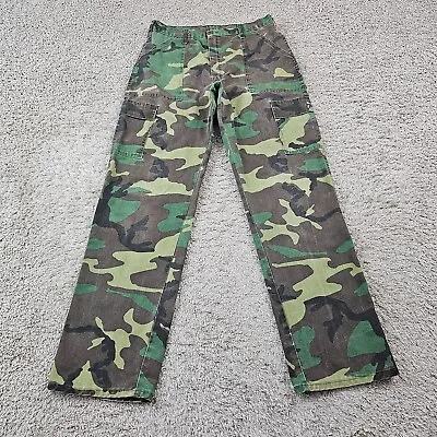 VINTAGE Gung Ho Pants Mens 32 Green Camo Hunting Straight Leg Comfort USA 32x32 • $22.99