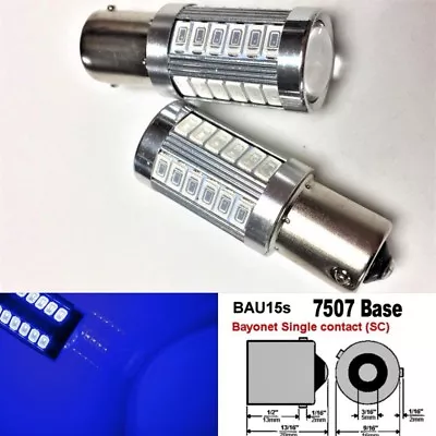 7507 BAU15S PY21W 33 LED Projector Blue Bulb Rear Signal Light B1 #12 Fits Acura • $15