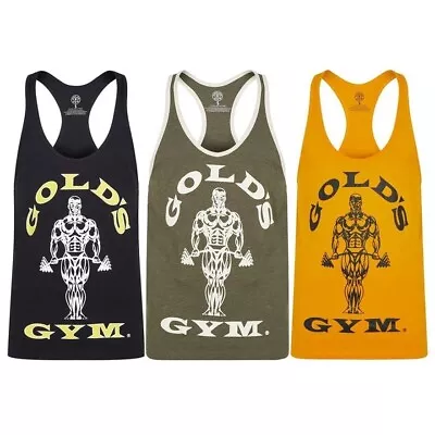 £19.99 • Buy Golds Gym Mens Muscle Joe Sleeveless Workout Training Tank Top Stringer Vest UK
