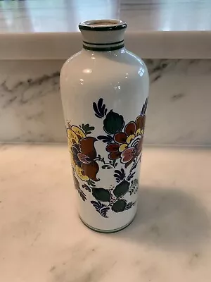 Vintage Delft Polychrome 11  Floral Decanter Bottle With Cork Stopper Bols • $22