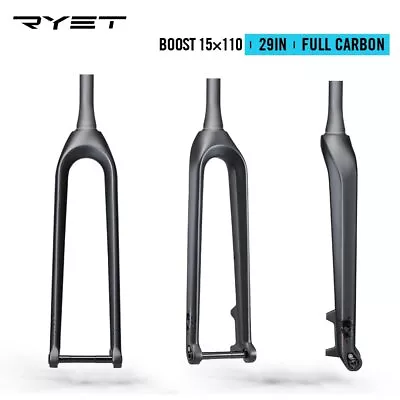 Full Carbon Bicycle Fork MTB Rigid Fork 27.5/29 In Boost 15x110mm 1-1/8 -1-1/2  • $159.98