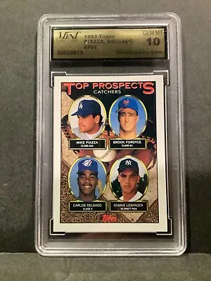 1993 Topps Mike Piazza  #701 Rookie Mgs 10 Gem Mt Dodgers Hof Carlos Delgado • $54.95