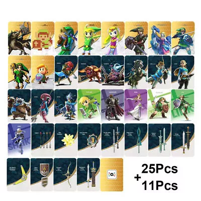 $32.99 • Buy 36/25 Pcs/set Zelda Breath Of The Wild Amiibo NFC Game Cards For Nintendo Switch