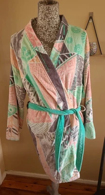 $45 • Buy Desigual Living Bathrobe Nordic Mood Two Face Dressing Gown Sz Small/Medium