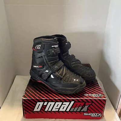 O'neal Shorty Boot 2 Atv Motorcross Mx Boots Us13 Black Vgc • $65