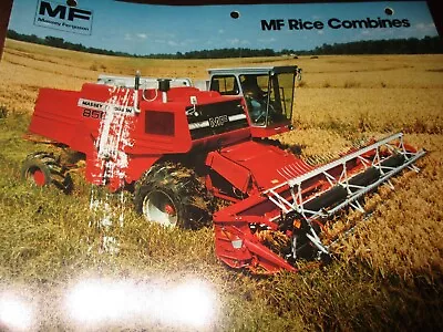 Massey-Ferguson MF550-850-860 Rice Combines Sales Brochure 1982 • $26