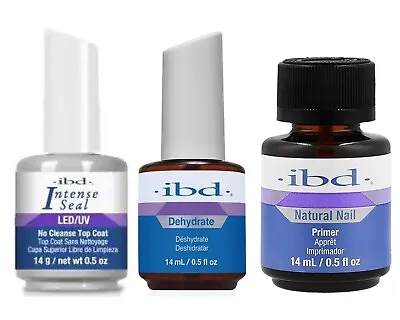 IBD - LED/UV Intense SealDehydrate & Natural Nail Primer -COMBO (0.5 Oz Each ) • $22.18