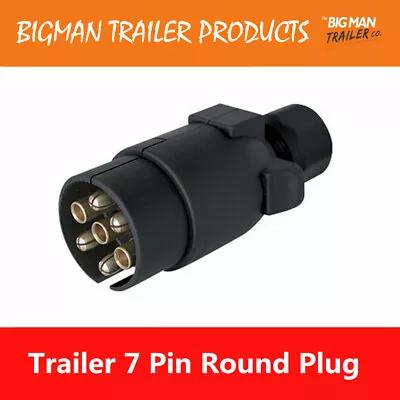 Trailer 7 Pin Large Round Plastic Male Plug Connector UB • $16.50