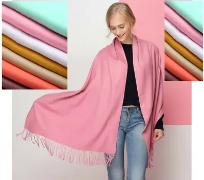 £9.99 • Buy Pure Cashmere Scarf Women Ladies Winter Warm Long Soft Wool Shawl Wrap Knit