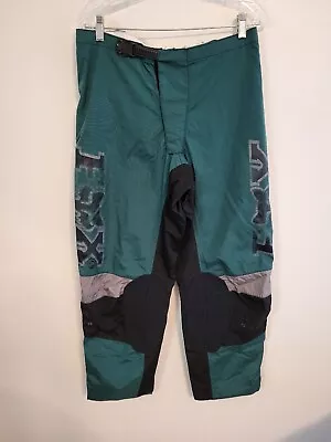 Vintage Fox Moto X Racing Triton Pants SZ 38 (Actual 36) Made In Finland Green • $39.99