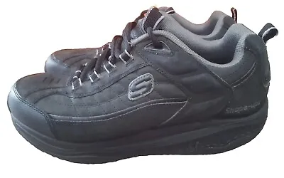 SKETCHERS Men’s Size 10 Shape Ups Black Leather Fitness Toning Shoe Women's 11.5 • $20.99