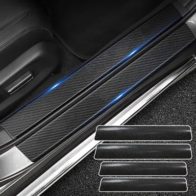 4x Carbon Fiber Car Door Plate Sill Scuff Cover Anti-Scratch Sticker Accessories • $7.57