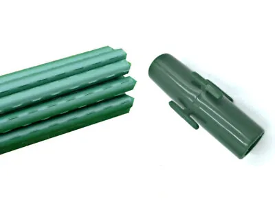 Garden Plant Stakes Coated Steel Support Spikes And Connectors (various Lengths) • £22.98