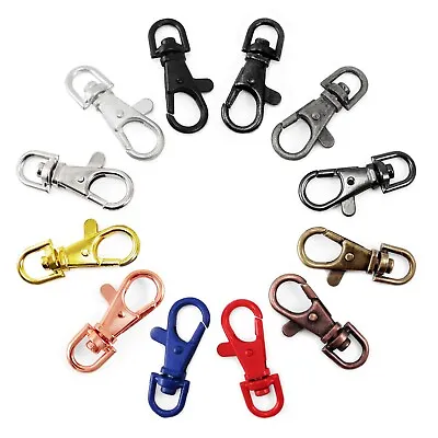 Lobster Swivel Clasps Clips Bag Key Ring Hook Findings Chain Keychain 37 Mm AIT • £2.89