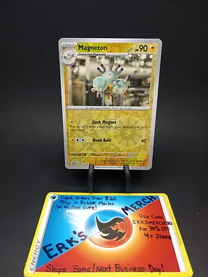 Magneton 082/165 English 151 Reverse Holo Uncommon Pokemon Card  • $1.49