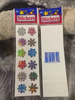 VINTAGE OTC Holographic Stickers --- Snowflakes WINTER CHRISTMAS HOLIDAYS(G) • $2.96