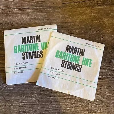 Vintage Martin Baritone Ukulele Strings B & E Made USA Lot 2 • $8.99