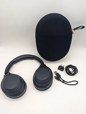 Sony WH-1000XM4 Wireless Noise-Cancelling Over-the-Ear Headphones Midnight Blue • $149.99