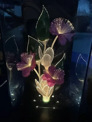 Vintage Fiber Optic Color Changing Flower Motion Lamp  Box Works • $24.99